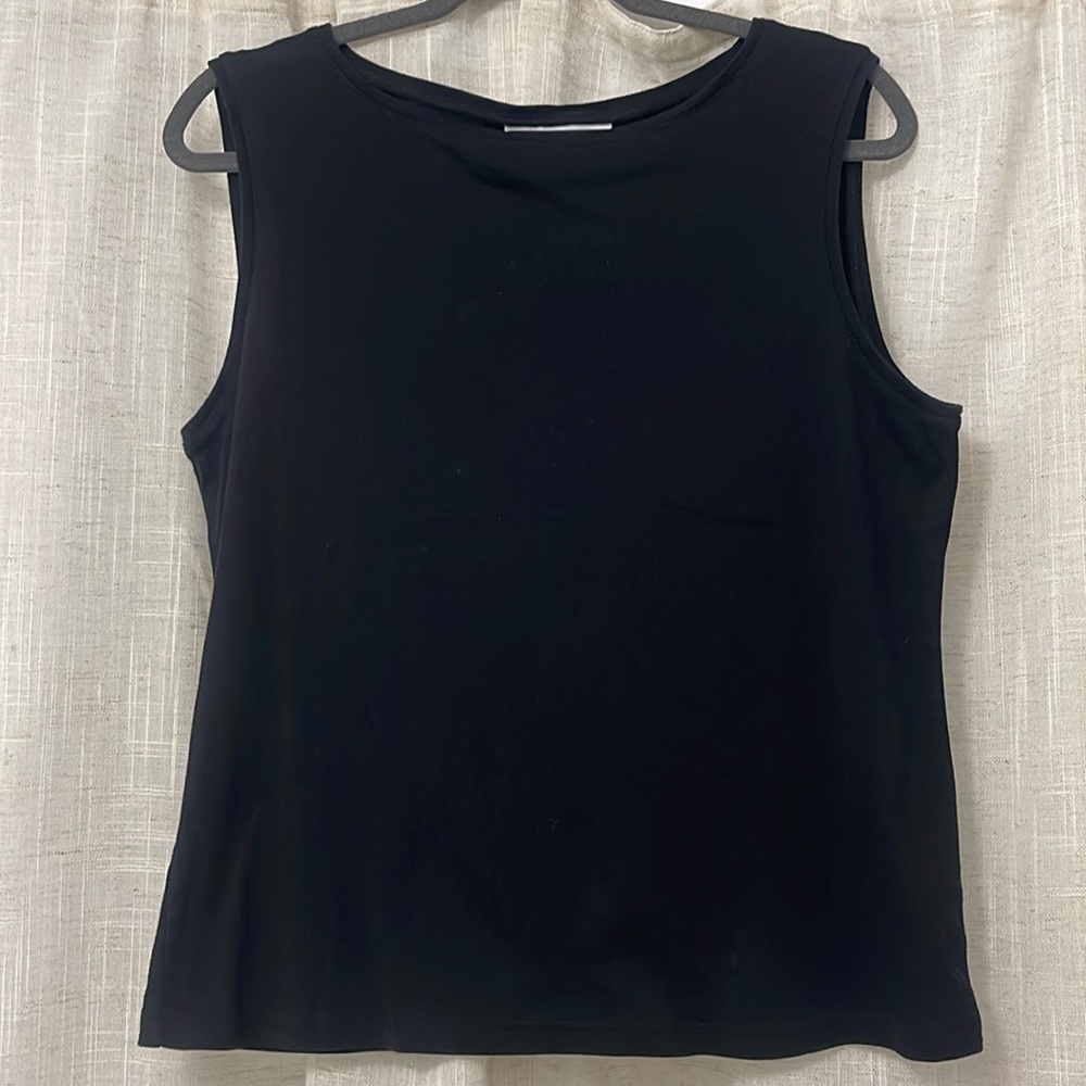 Karen Scott Tank Top Black Size PXL PTP 19” EUC